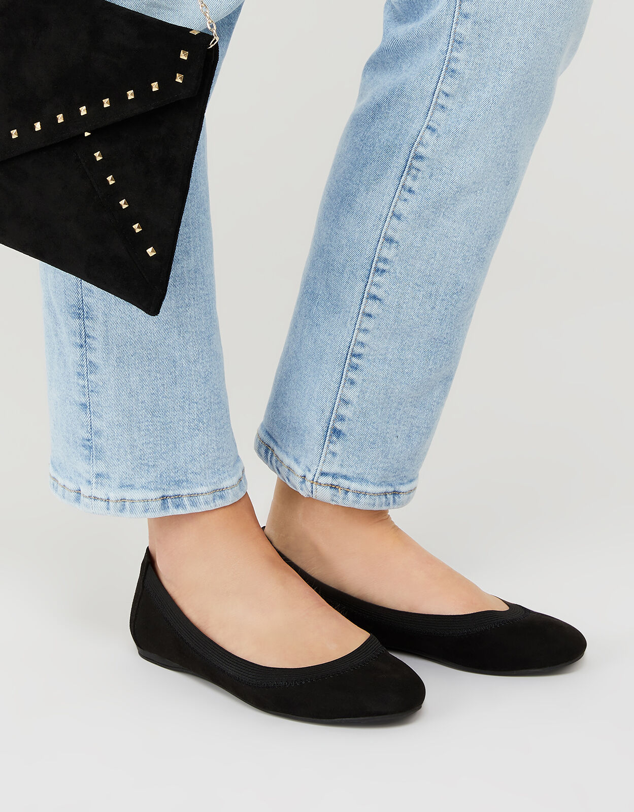 Elasticated Ballerina Flats Black Flat shoes Accessorize Global