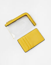 Clear Card Holder, Yellow (YELLOW), large