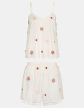 Sun Embroidered Short Pyjamas Set, Ivory (IVORY), large