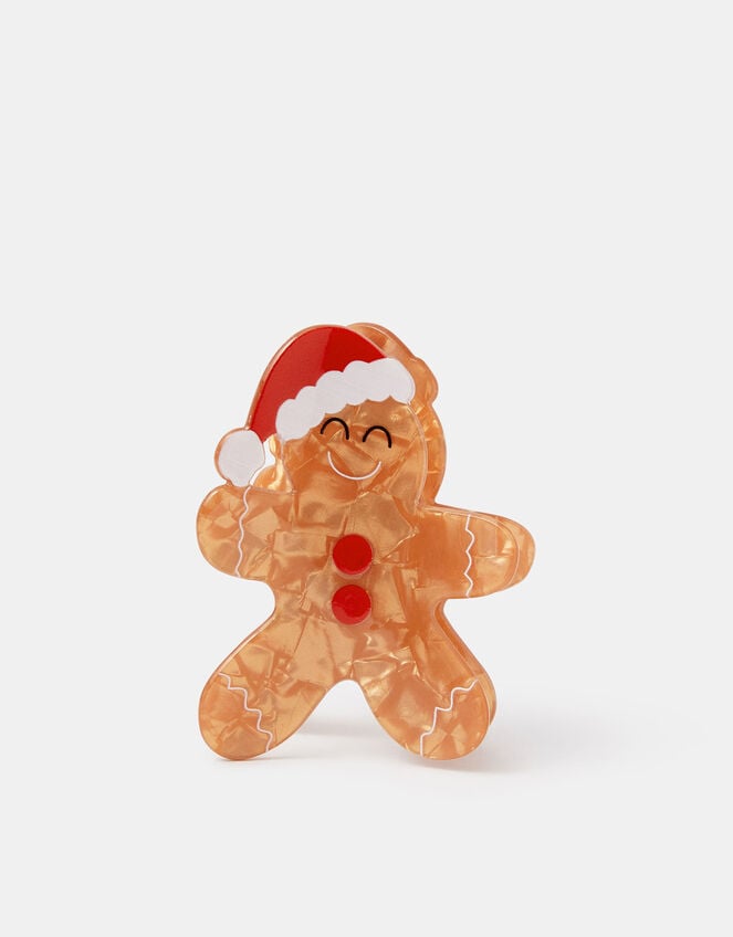 Gingerbread Man Claw Clip, , large