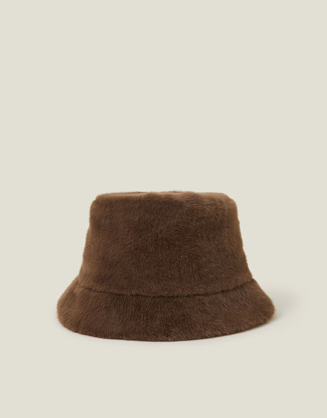 Faux Fur Bucket Hat, , large