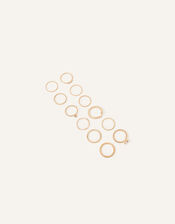 Super Classics Crystal Ring 12 Pack, Gold (GOLD), large