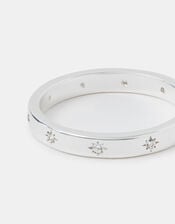 Sterling Silver-Plated Star Ring, Silver (ST SILVER), large