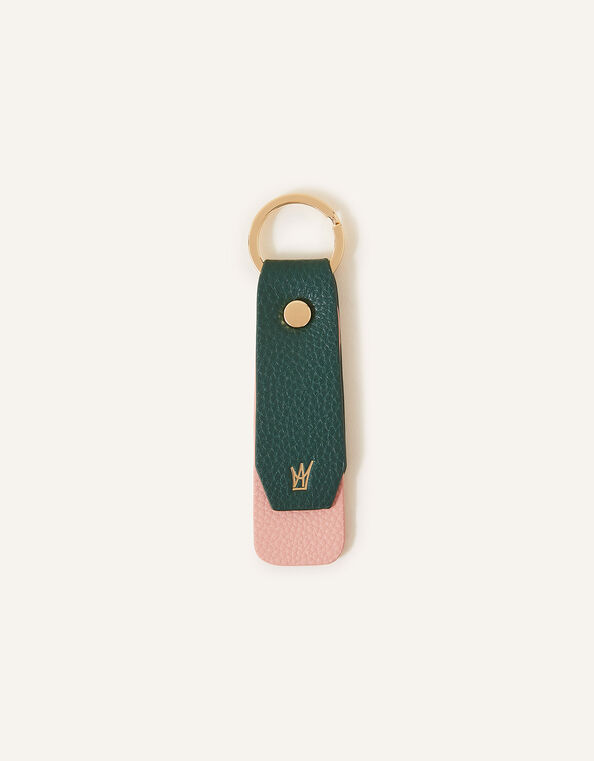 Double Layer Keyring, Green (GREEN), large