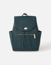 Drawstring Twist-Lock Backpack, Teal (TEAL), large