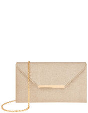 Glitter Clutch Bag, Gold (GOLD), large