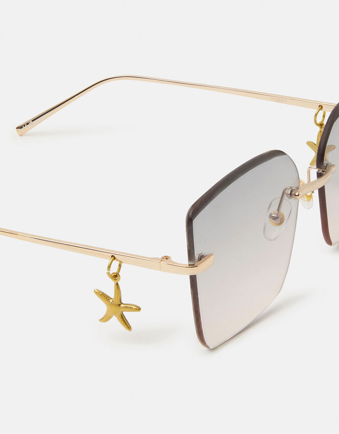 Rimless Charm Sunglasses, , large