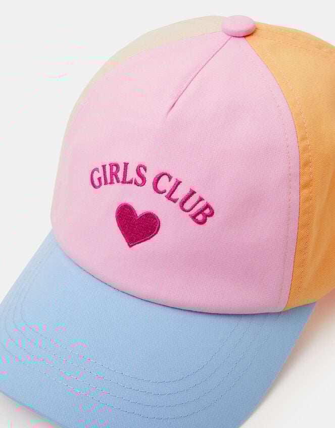 Girls Club Colourblock Baseball Cap, Multi (PASTEL MULTI), large