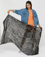 Linear Abstract Print Scarf, , large