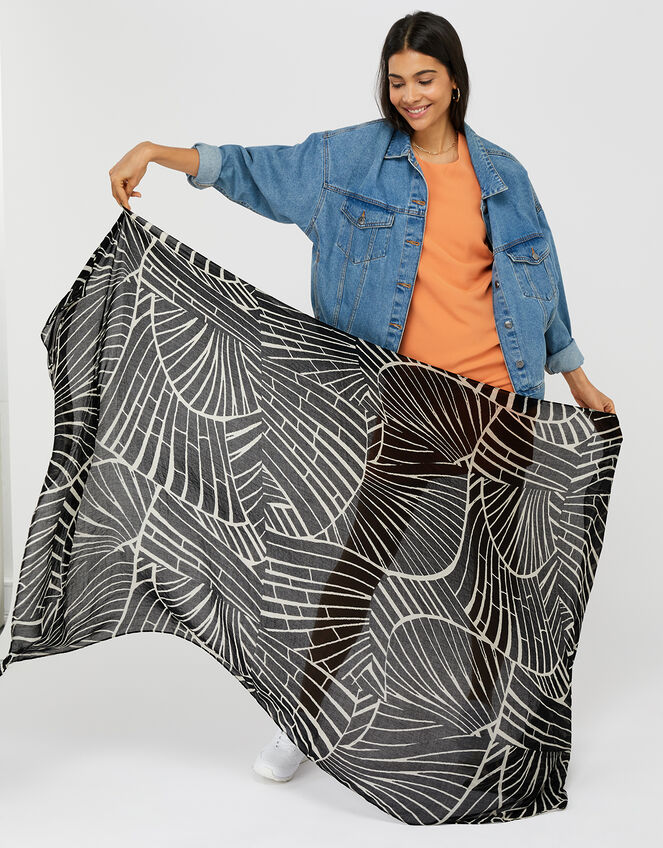 Linear Abstract Print Scarf, , large