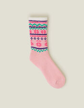 Fair Isle Cosy Socks, , large