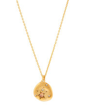 Gold-Plated Opal Zodiac Necklace - Leo, , large
