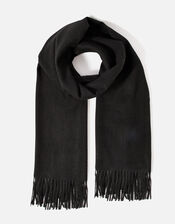 Super-Soft Blanket Scarf Black, , large