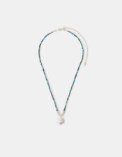 Sterling Silver-Plated Bead Sun Pendant Necklace, , large