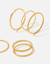Gold-Plated Stacking Ring Set, Gold (GOLD), large