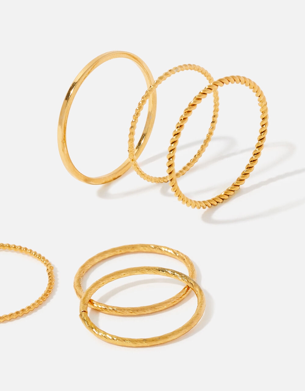 Gold-Plated Stacking Ring Set Gold | Z for Accessorize | Accessorize UK