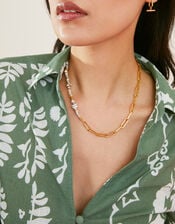 14ct Gold-Plated Keshi Pearl Necklace, , large