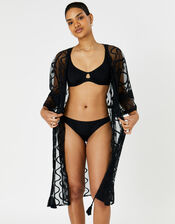 Beach Lace Kimono, Black (BLACK), large