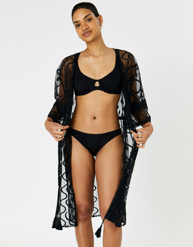 Beach Lace Kimono, Black (BLACK), large