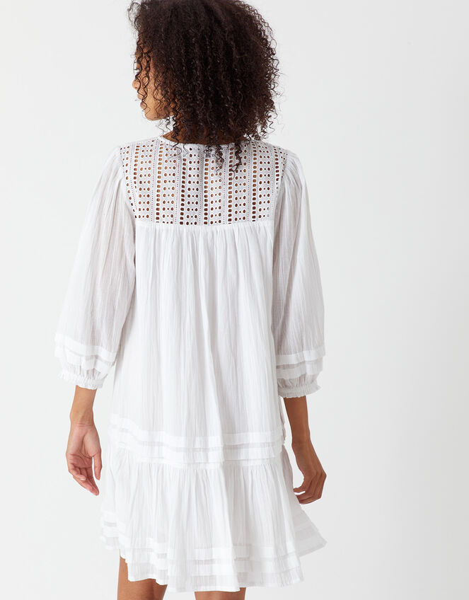 Lace Insert Cover Up Dress, Ivory (IVORY), large