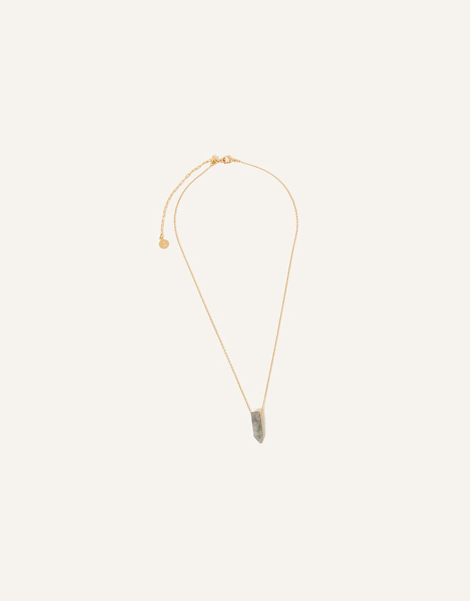14ct Gold-Plated Rough Cut Labradorite Shard Necklace, , large