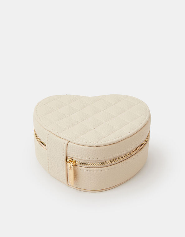 Quilted Heart Travel Jewellery Box, , large