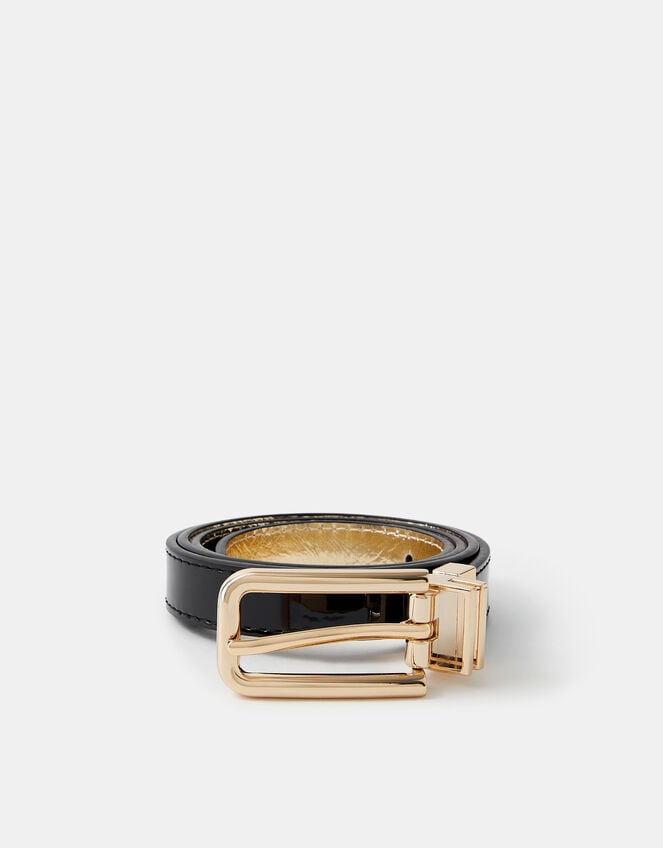 Reversible Metallic Belt, Gold (GOLD), large