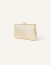 Metallic Frame Clutch Bag, Gold (GOLD), large