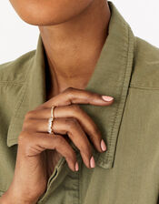 Gold-Plated Baguette Gem Ring, Gold (GOLD), large