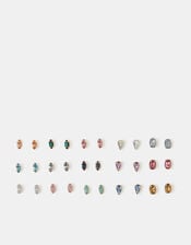 15-Pack Gemstone Marquise Stud Earrings, , large