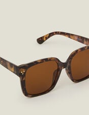 Oversized Tort Square Sunglasses, , large