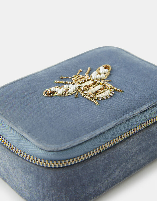 Bee Embroidered Jewellery Box, , large