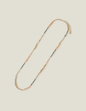 Long Facet Bead Rope Necklace, , large