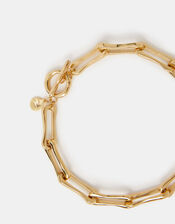 14ct Gold-Plated Paperclip Link Bracelet, , large