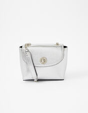 Mini Metallic Bag, Silver (SILVER), large