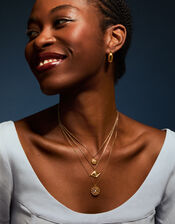 14ct Gold-Plated Star Pearl Pendant Necklace, , large