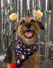 Christmas Pudding Bopper Dog Headband, Multi (BRIGHTS-MULTI), large