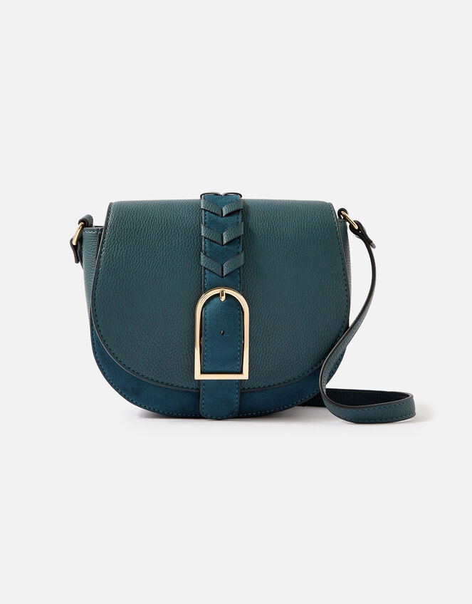 Shania Suedette Cross-Body Bag , Teal (TEAL), large