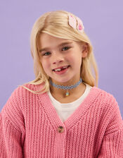 2-Pack Girls Heart Choker Necklaces, , large