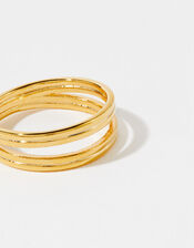 Gold-Plated Double Band Ring, Gold (GOLD), large