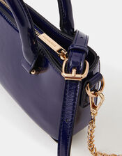 Patent Crossbody Handbag, Blue (NAVY), large