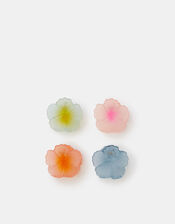 4-Pack Mini Tropical Flower Claw Clips, , large