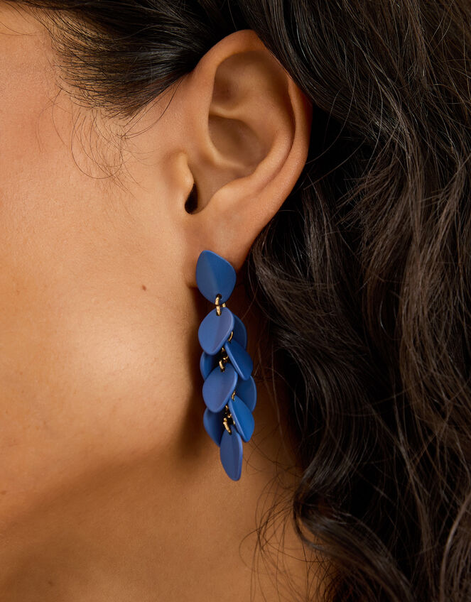 Matte Petal Drop Earrings, , large