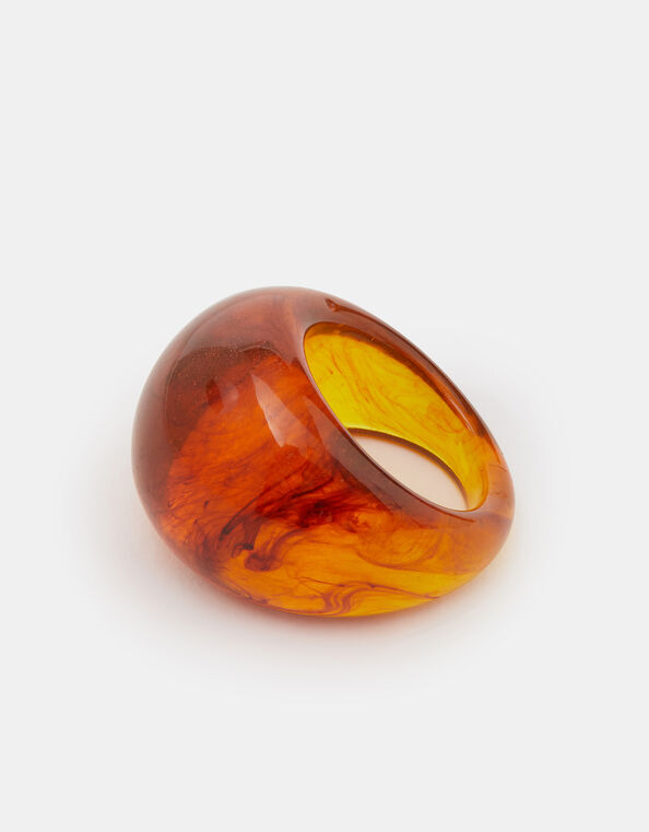 Chunky Resin Ring, Brown (BROWN), large