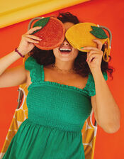 Orange Fruit Pouch Clutch Bag, , large