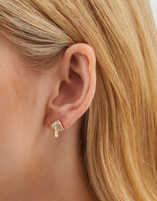 Diamant&eacute; Mushroom Stud Earrings, , large
