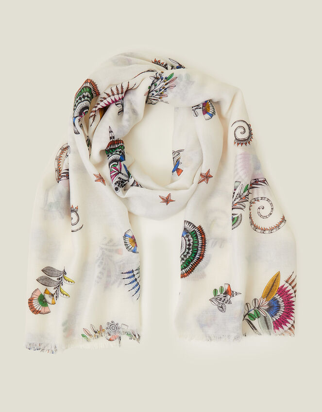 Lightweight Damask Scarf, , large
