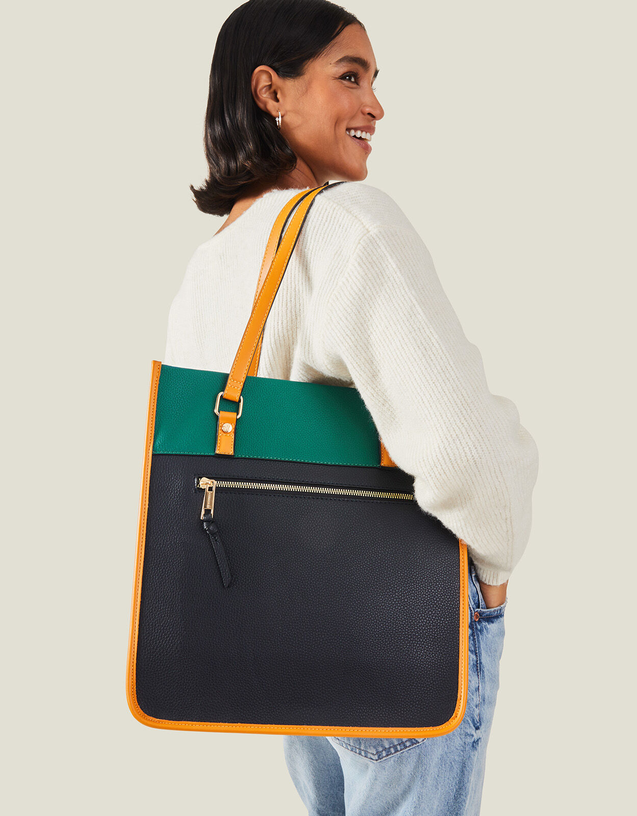 Colour Block Shoulder Bag