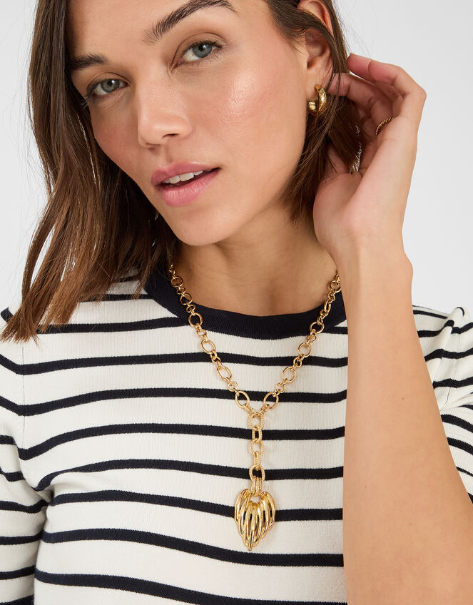 Ridge Pendant Lariat Necklace, , large