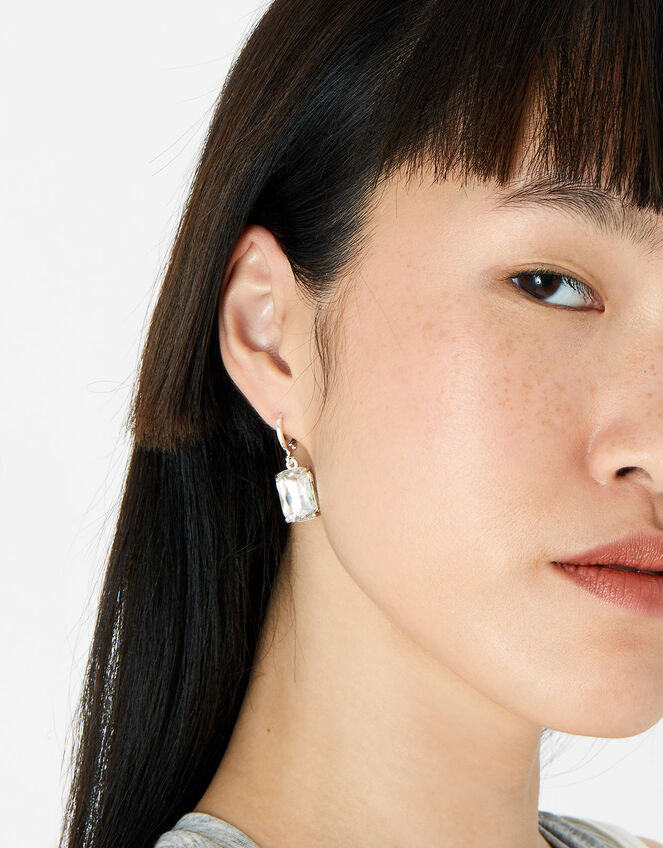Berry Blush Rectangular Drop Earrings, , large